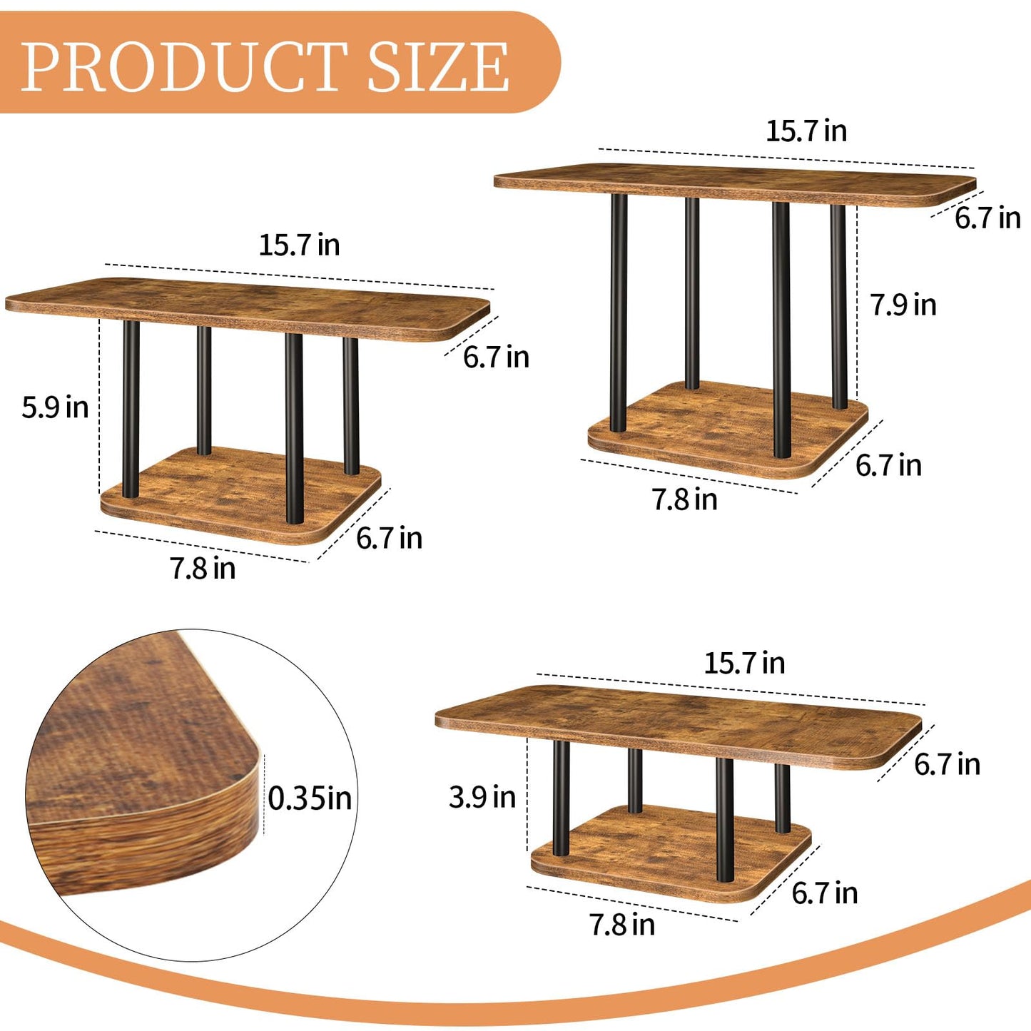 LLAXERGU Cupcake Stand for 50 Cupcakes Wooden Dessert Table Display Set Rustic Dessert Stands Rectangle Serving Tray for Party Baby Shower Birthday Graduation Wedding
