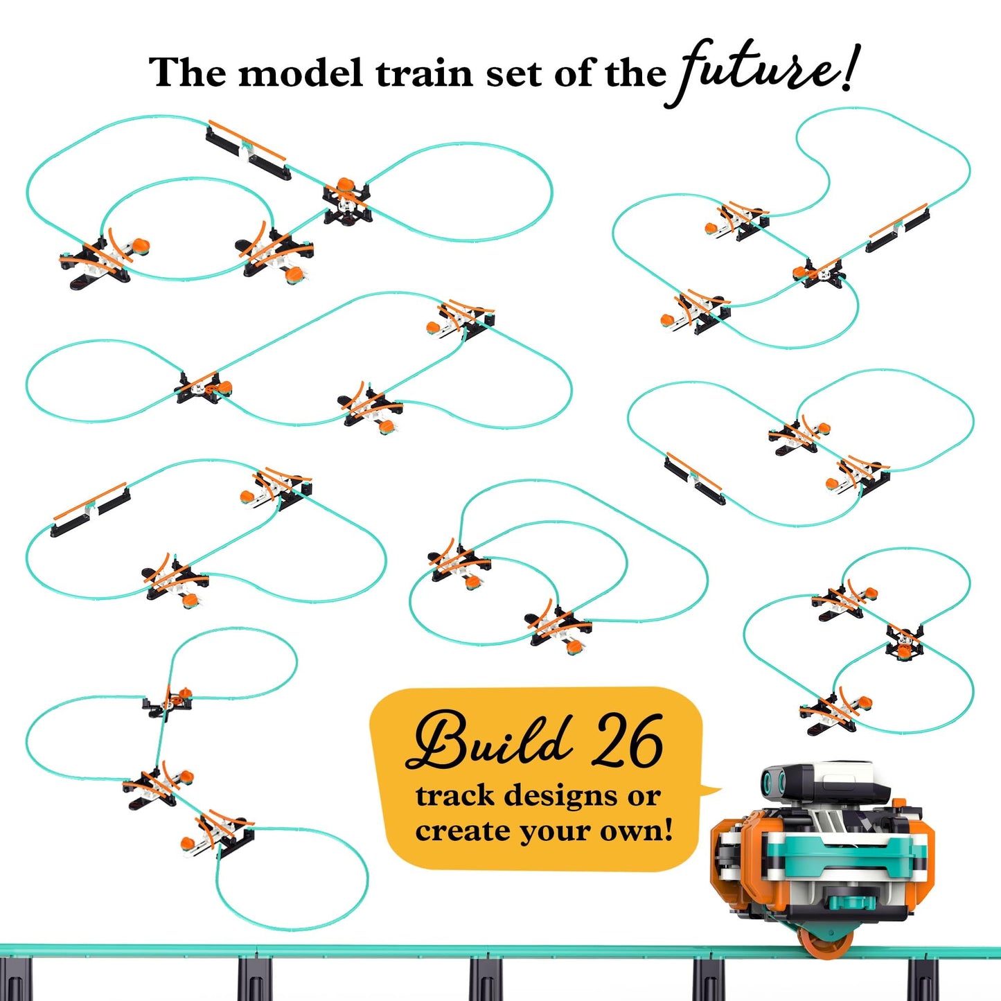 Thames & Kosmos RoboRails STEM Kit, Toy of The Year Winner, Build a Robot Monorail System w/Splitters, Cross Switch, Seesaw Mechanism, Modern-Day Model Train Set, Explore Physics, Gyroscopic Forces