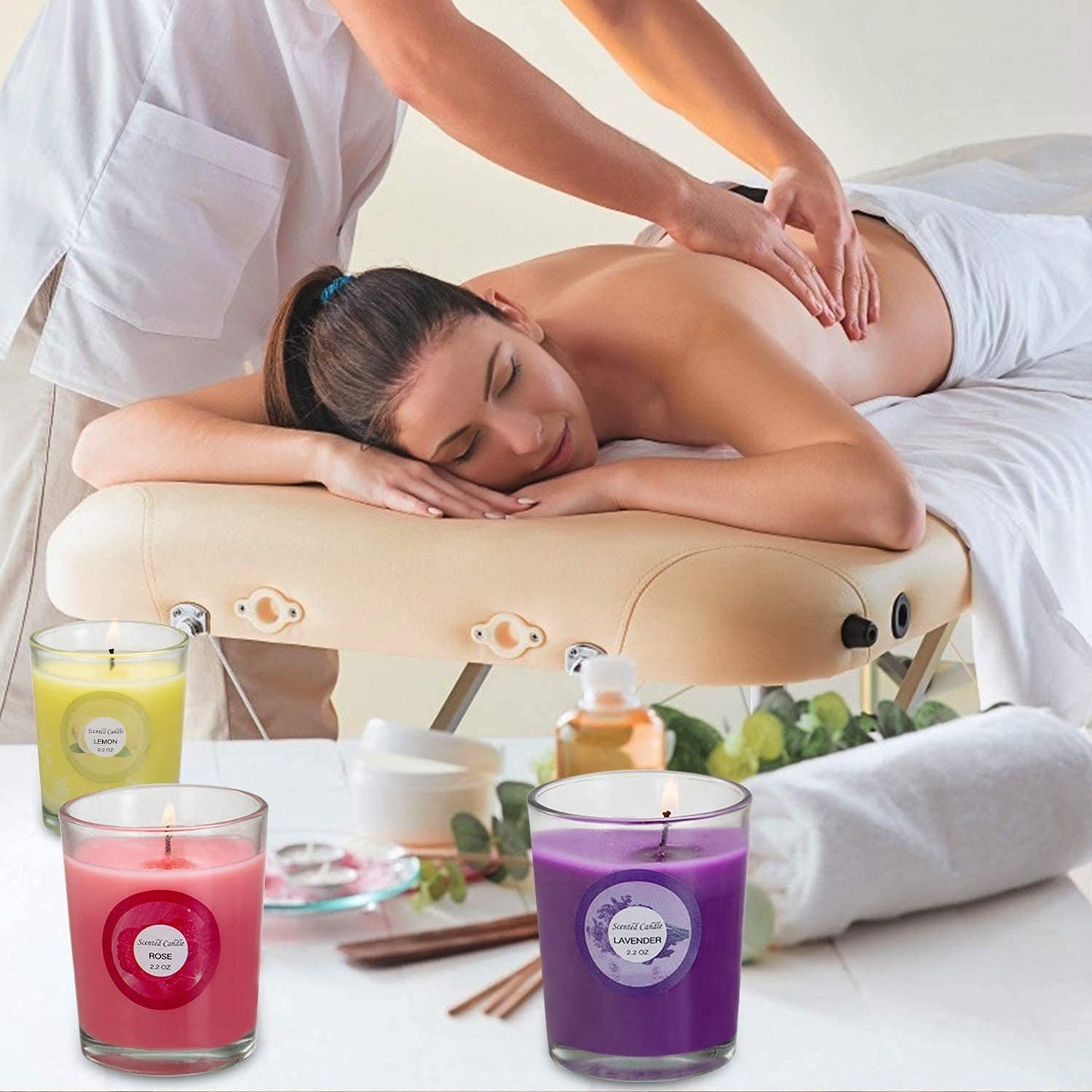 YOROXRG Scented Candles, Jasmine, Rose, Vanilla, Bergamot, fig, Lavender, Lemon, Spring,Strawberry, Rosemary, Aromatherapy Candles,Soy Wax Glass Jar Candle - 20 Pack