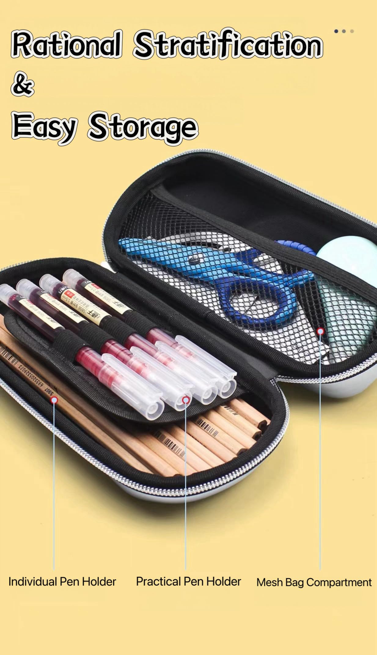 XZR Supercar Pen Case Box Bag Stocking Stuffers Large Capacity Organizer Cool Supercar Pencil Bag Storage Box EVA Material Nice Gift (Blue)