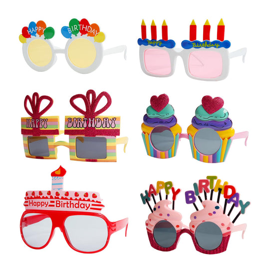SEPTPARTY Funny Sunglasses & Costume Masks for Birthday Parties, Multi-Shaped Novelty Shades to Add Humor to Any Festivity (6)