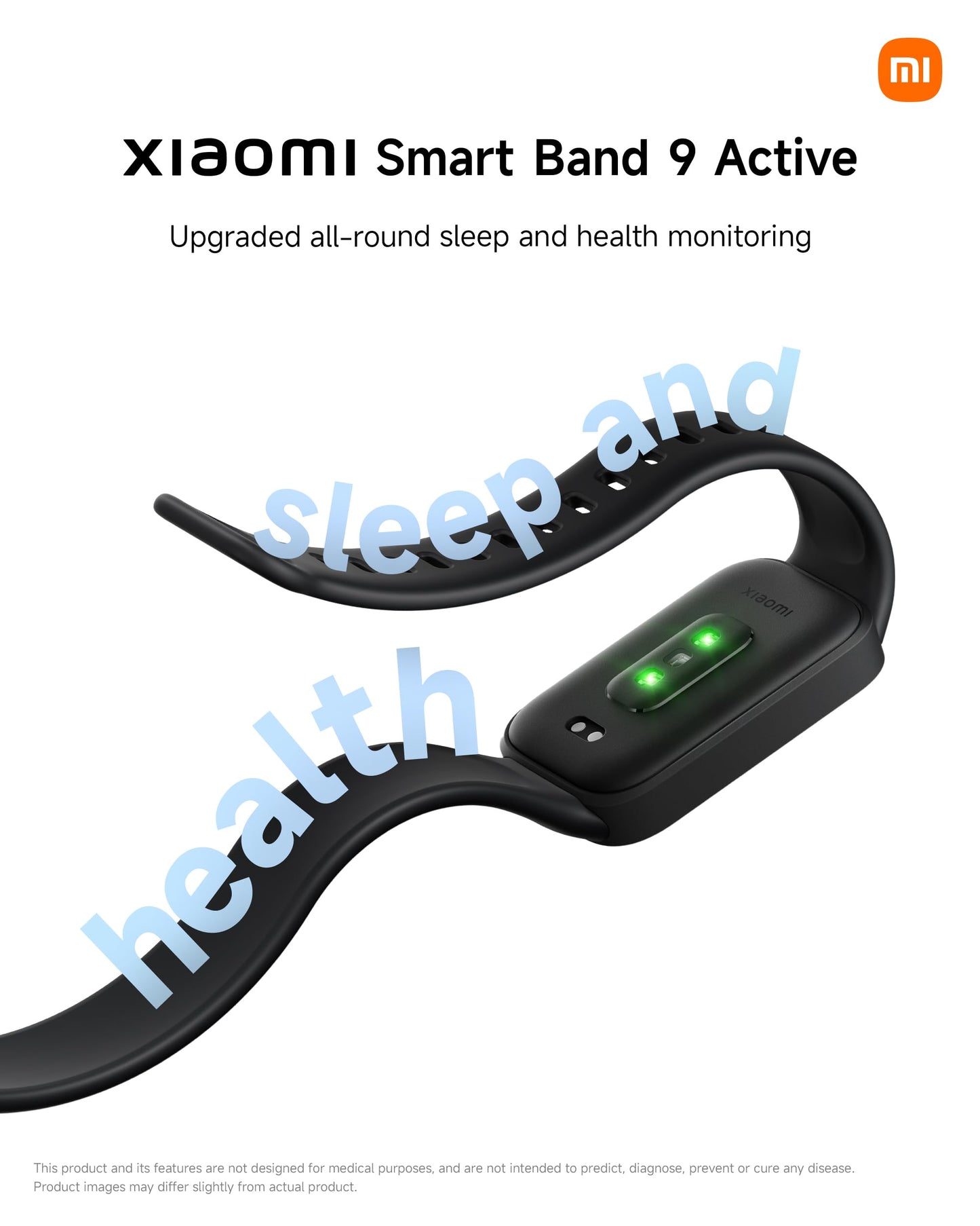 Xiaomi Smart Band 9 Active Global Version 1.47'' Display 18-Day Battery Life Modes All-Day Health and Fitness Monitoring 5ATM (Black)