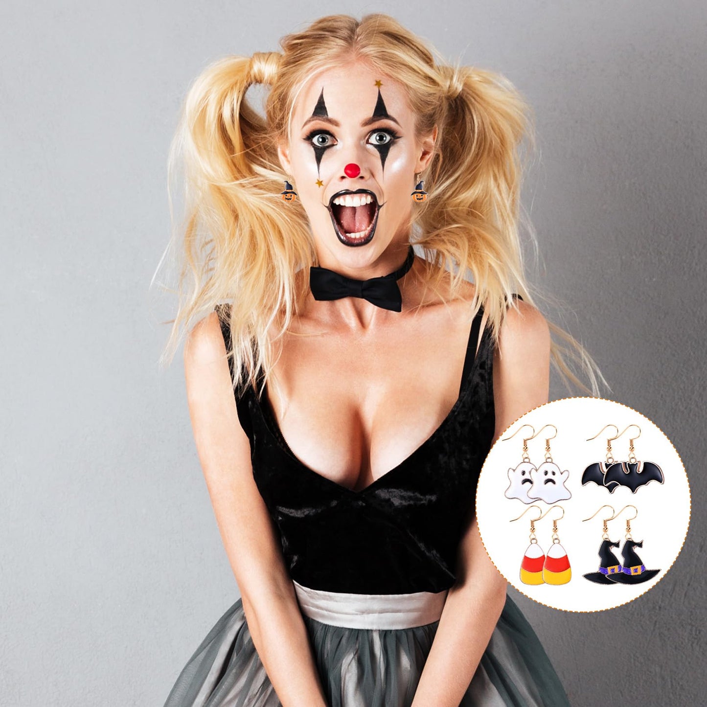 Nosiny 36 Pairs Holiday Earrings Variety Pack Halloween Christmas Fall Thanksgiving Gifts for Women Teacher Party Favors(Stylish Hook Earrings)