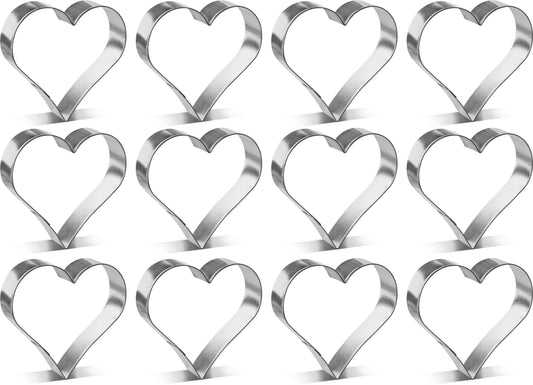 1 Dozen/12 Count Heart 4 Inch Cookie Cutters from The Cookie Cutter Shop – Tin Plated Steel Cookie Cutters