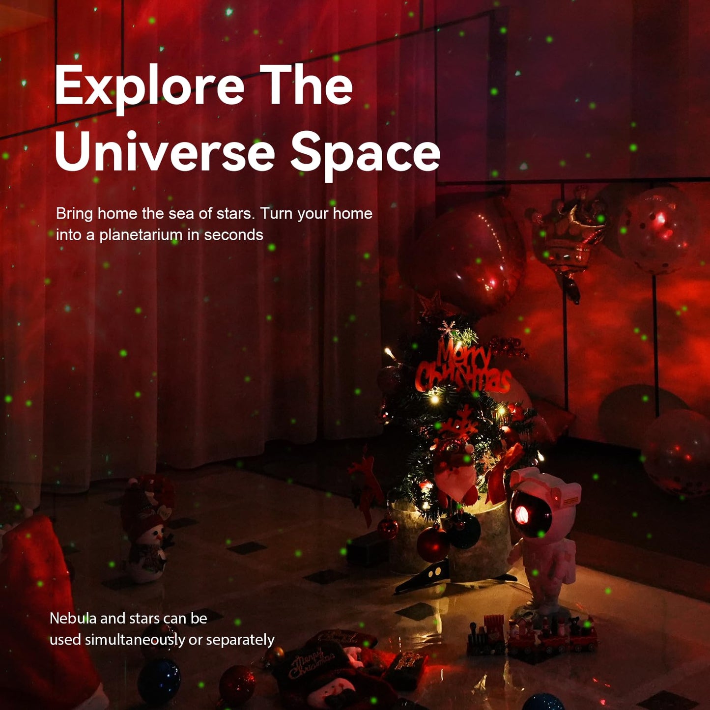 Star Projector Galaxy Night Light - Astronaut Space Projector, Starry Nebula Ceiling LED Lamp with Timer and Remote, Kids Room Decor Aesthetic, for Christmas & Birthdays