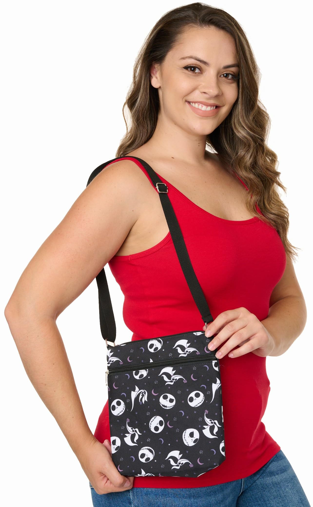 Disney Women Crossbody Bag Nightmare Before Christmas Jack Skellington AOP Sling