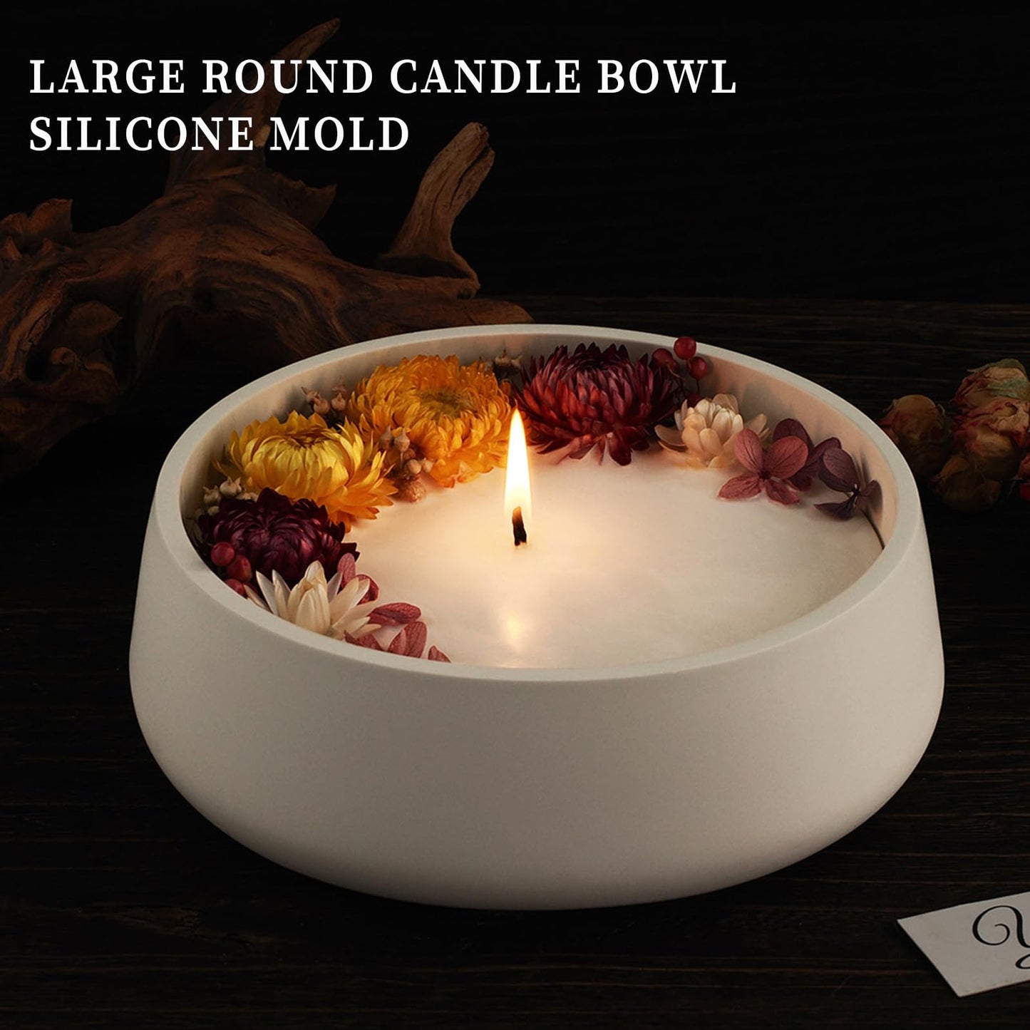 Wehous Large Silicone Bowl Molds, 7.2'' Round Container Resin Concrete Mold for Bowls, Silicone Molds for Epoxy Resin, Christmas Valentine Candle Molds