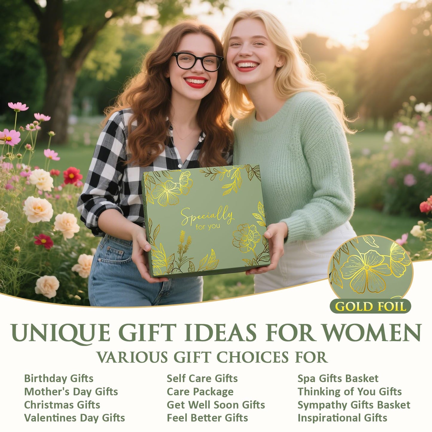 Self Care Gifts for Women Get Well Soon Gift Baskets, Unique Birthday Gifts for Women Spa Care Package, Sympathy Inspirational Thinking of You Gift Set for Mom Her Sister Best Friend Wife Girlfriend