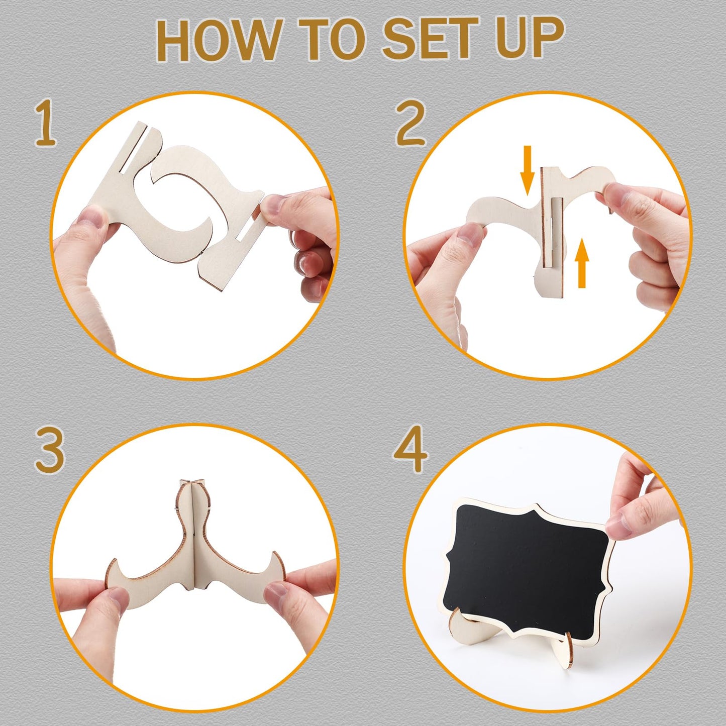 Reallnaive 18 Pcs Party Supplies Set Include 6 Pcs 35oz Candy Serving Bowls and 12 Pcs Mini Chalkboard Food Signs with 1 Marker Pen for Candy Buffet Wedding Party Table Display Decorations