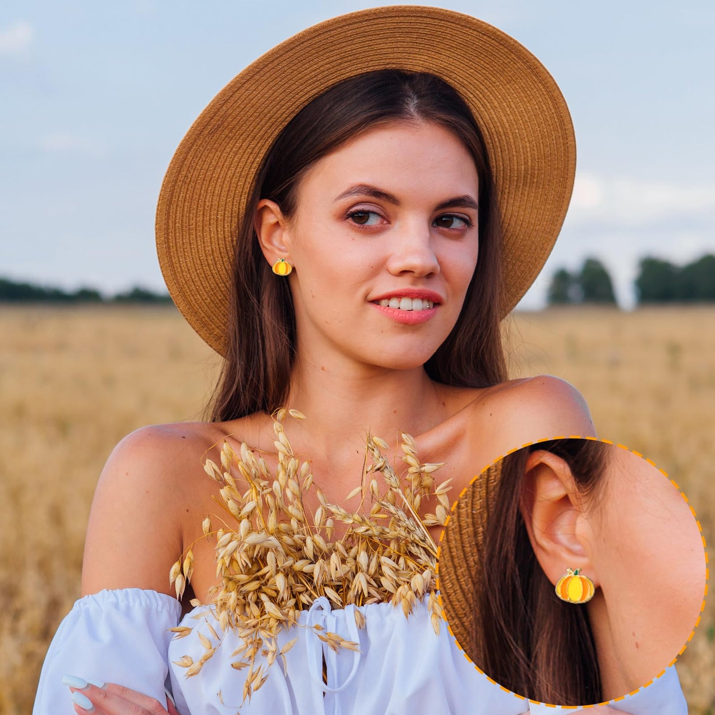 Riceshoot 72 Pairs Holiday Earrings for Women Fall Halloween Thanksgiving Dangle Earrings Variety Pack Cute Christmas Earring Bulk for Women Teacher Holiday Party Favors Gifts(Ear Studs)