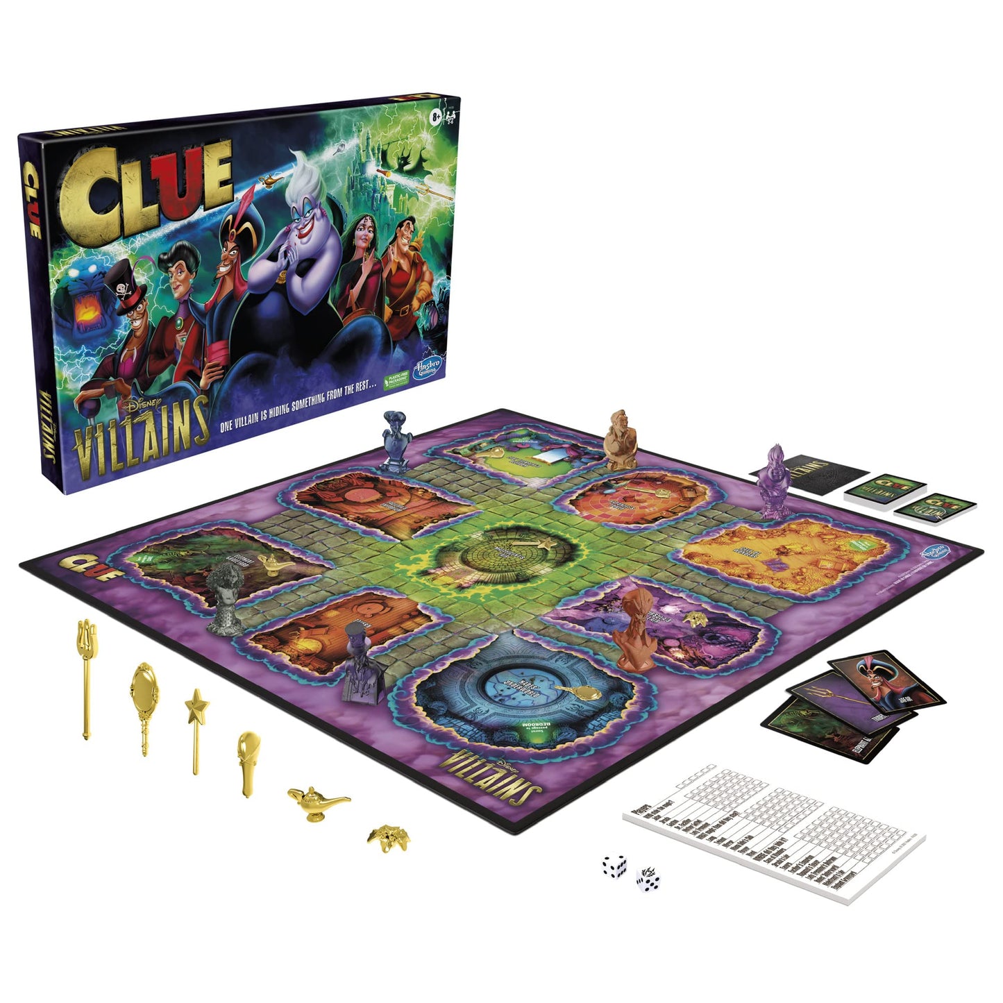 Hasbro Gaming Clue: Disney Villains Edition Board Game for Kids Ages 8+, 2-6 Players (Amazon Exclusive)