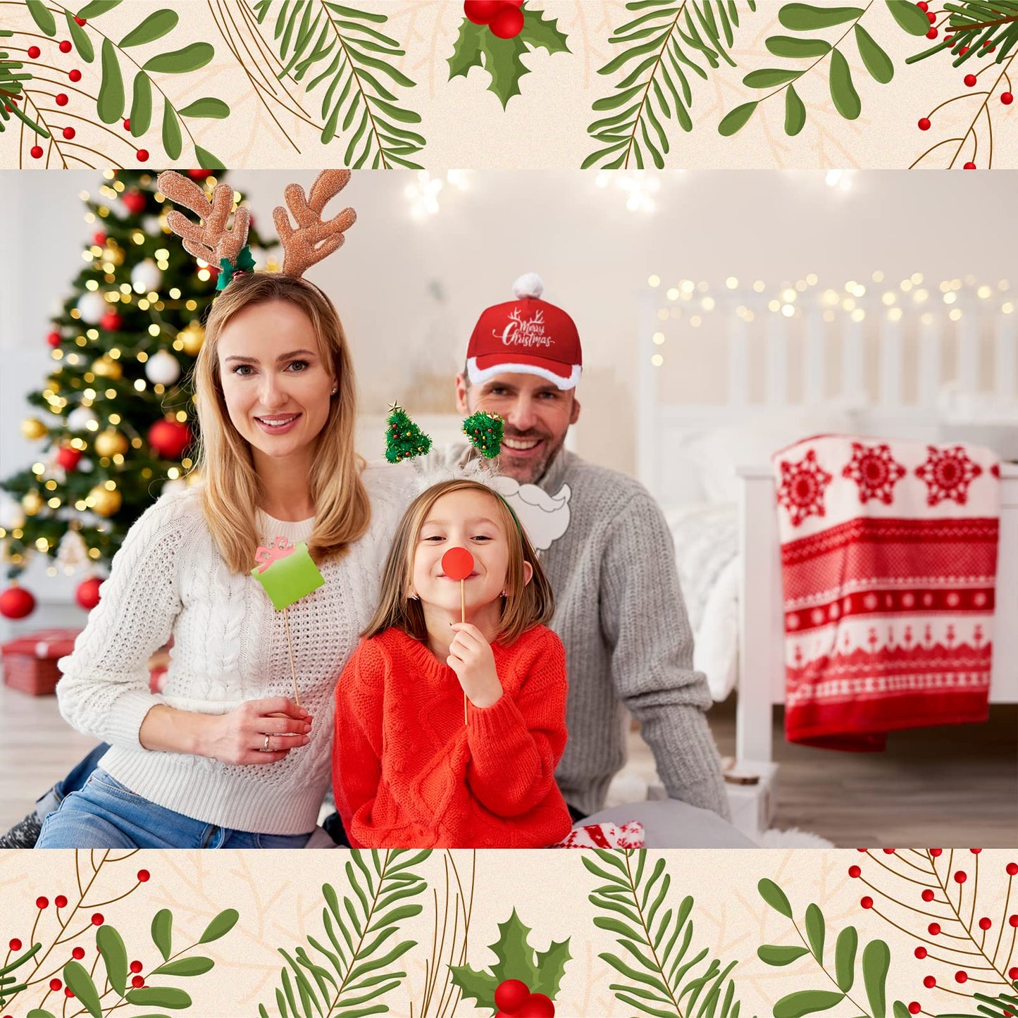 Giavuwn Santa Hat, Christmas Hat, Unisex Soft Santa Baseball Cap with Pom and Fur Brim Santa Hat Adult for Women Mens Holiday Party