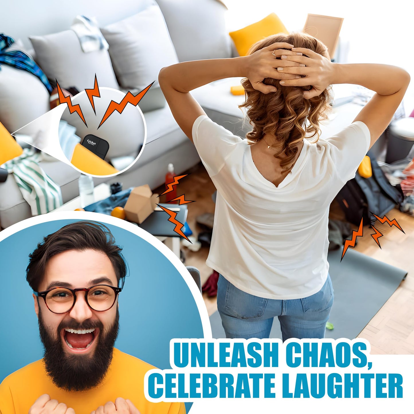 Joywhiz Cricket Noise Maker Prank with Remote Control,Hidden Prank Noise Maker for Adults,Gag Gifts for Adults,Prank Stuff,Suitable for Party, Office, Home, School, Car