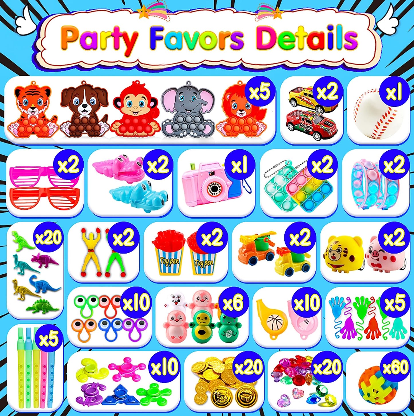 1000 PCS Party Favors for Kids, Fidget Toys Bulk, Goodie Bags Stuffers for Kids, Birthday Gifts, Prize Treasure Box Toys for Classroom, Pinata Stuffers, Carnival Prizes