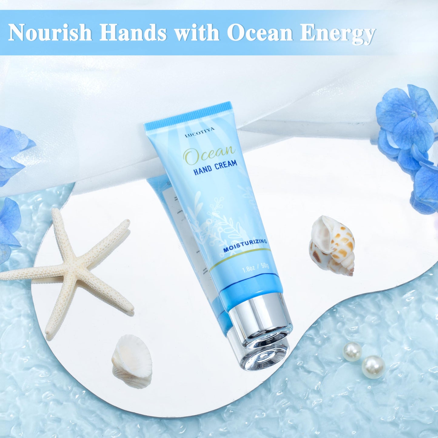 Gifts for Women, Ocean Scented Spa Gift for Women Birthday 7 Luxury Self Care Package, Gift Basket Care Package for Her Wife Mom Friends Female Bff