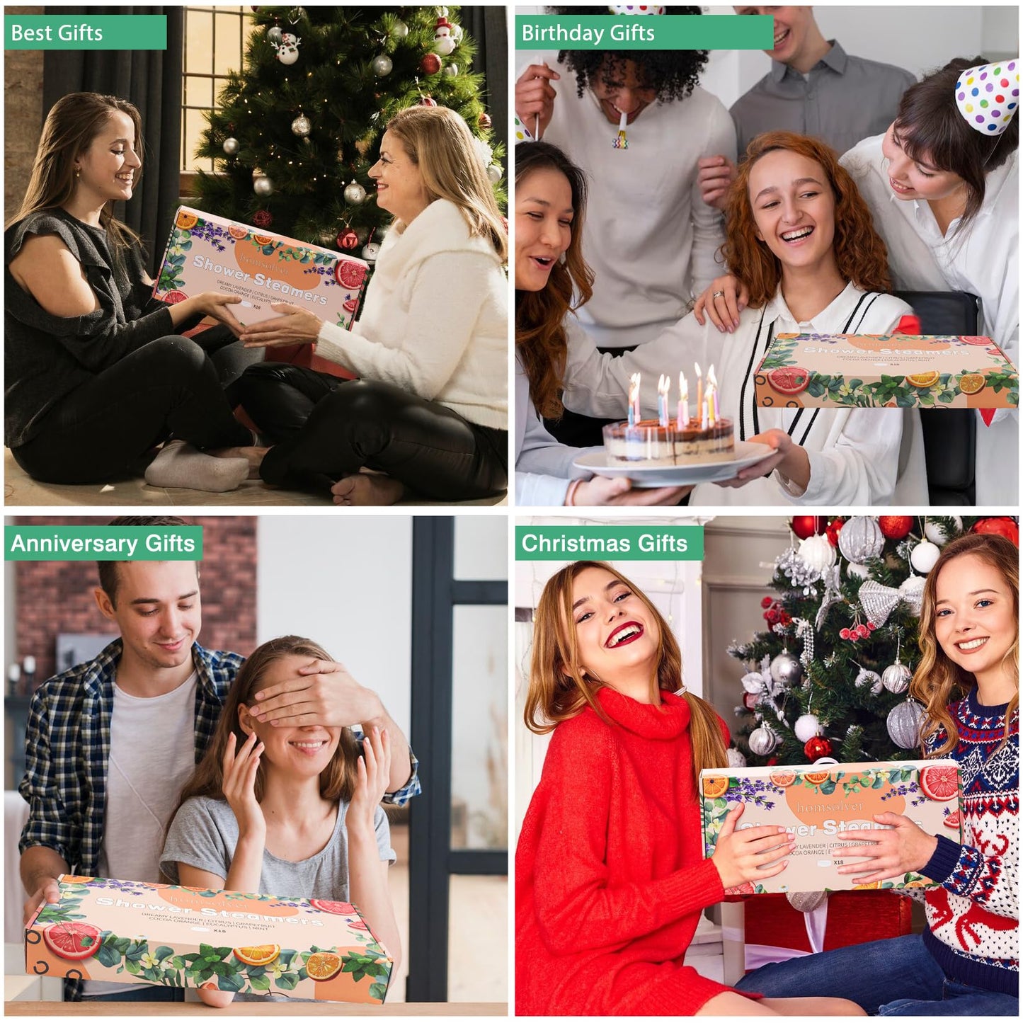 Bridesmaid Gifts, 18 Pack Shower Steamers Aromatherapy Essential Oils, Wedding Birthday Gifts for Her, Women, Mom, Wife, Sisters, Best Friends, BFF, Luxury Self Care Relief Relax