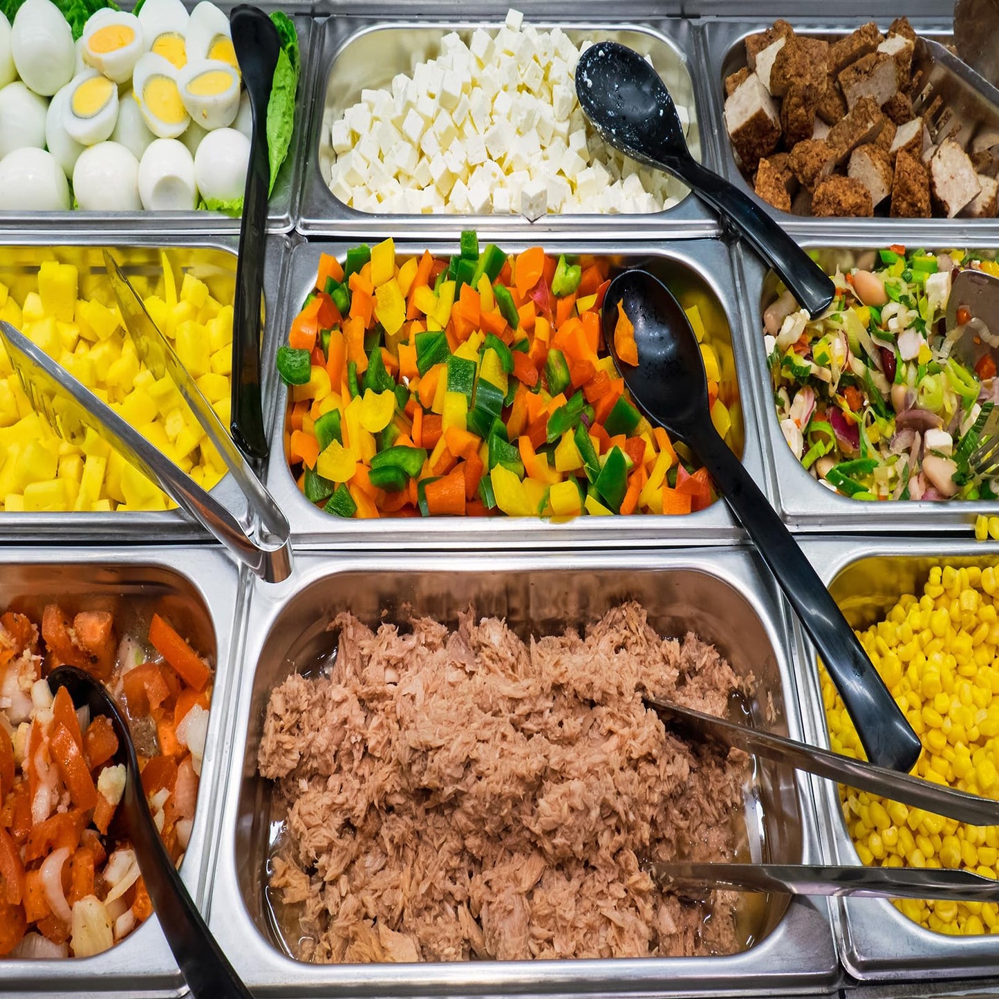 Mifoci Stainless Steam Hotel Pan with Lid, 2-1/2 Inch Deep Steam Table Pan Restaurant Supplies Reusable Anti Rust Catering Storage for Home, Party, Restaurant, Hotel, Buffet(6 Sets,1/2 Size)