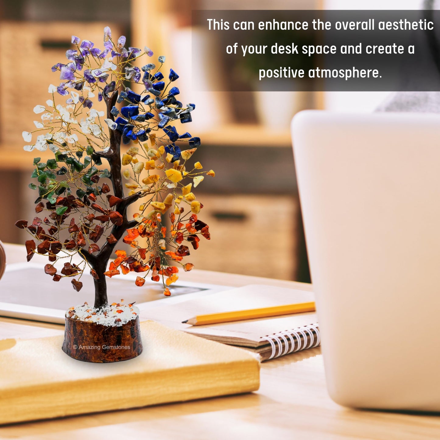 Amazing Gemstone Chakra Tree of Life Crystal Tree Gifts for Women - Spiritual Healing Crystals, Handmade Gemstone Ornament for Meditation, Yoga, and Home Office Decor Christmas Stocking Stuffer