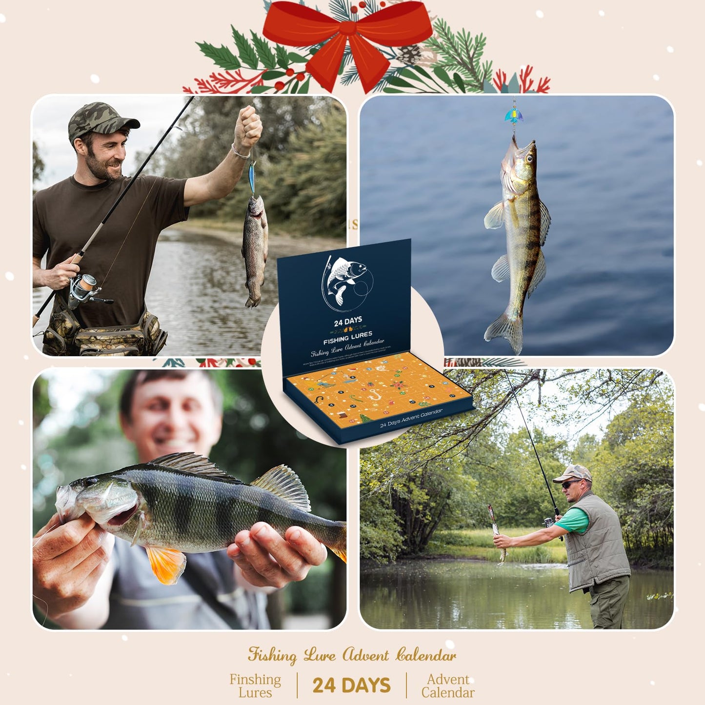 WITOROR Advent Calendar 2025 Fishing Christmas Countdown, 24 Days Fishing Lures Set, Fishing Advent Calender for Fisher Adult Men Teen Boys 2025 Christmas Gifts