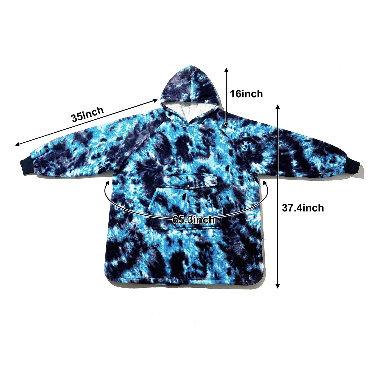 Krifey Wearable Blanket Hoodie, Oversized Sherpa Hooded as Birthday Gifts for Mom Women Girlfriend Men, Cozy Sweatshirt with Giant Pocket