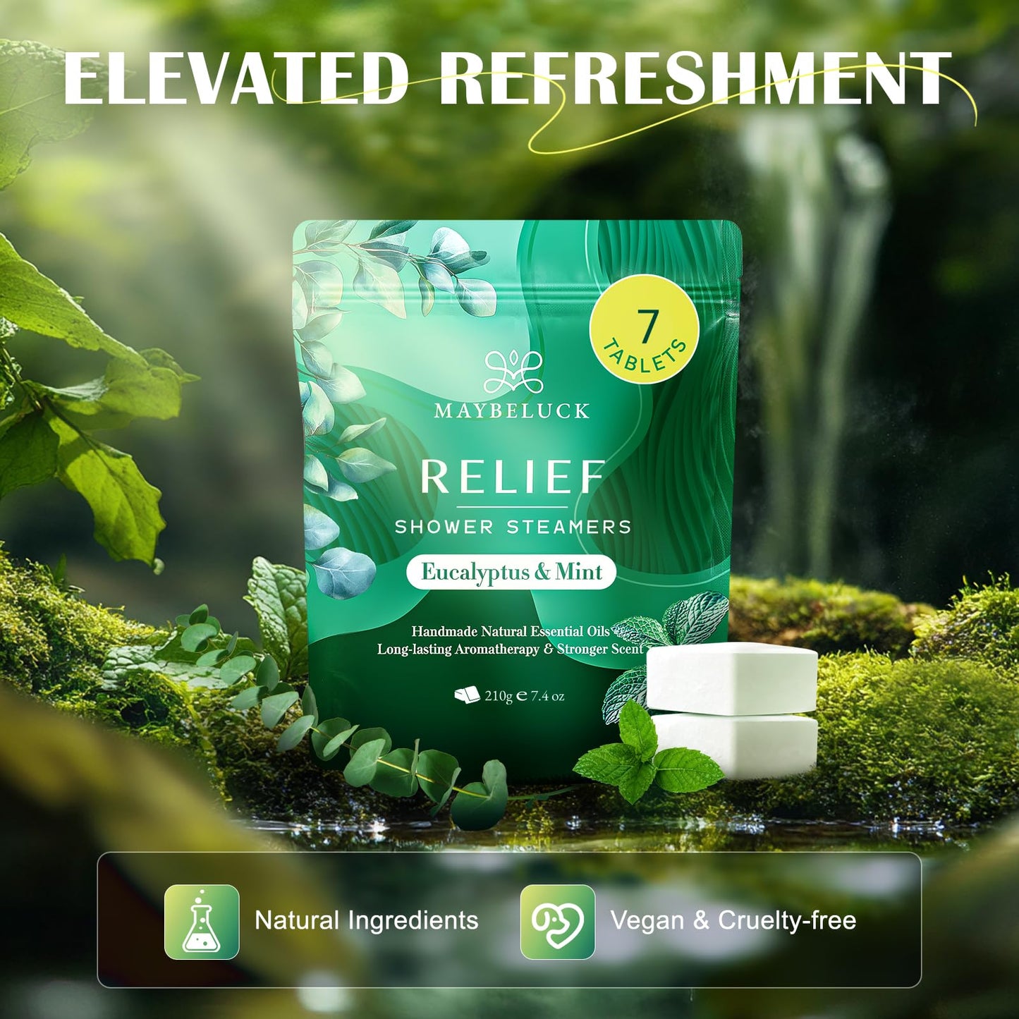 Eucalyptus Mint Shower Steamers Aromatherapy 7 Pack - Eucalyptus for Shower, Relaxation Spa Gifts for Men & Women, White Elephant Gifts, Stocking Stuffers for Adults, Christmas Gifts for Women Men Mom