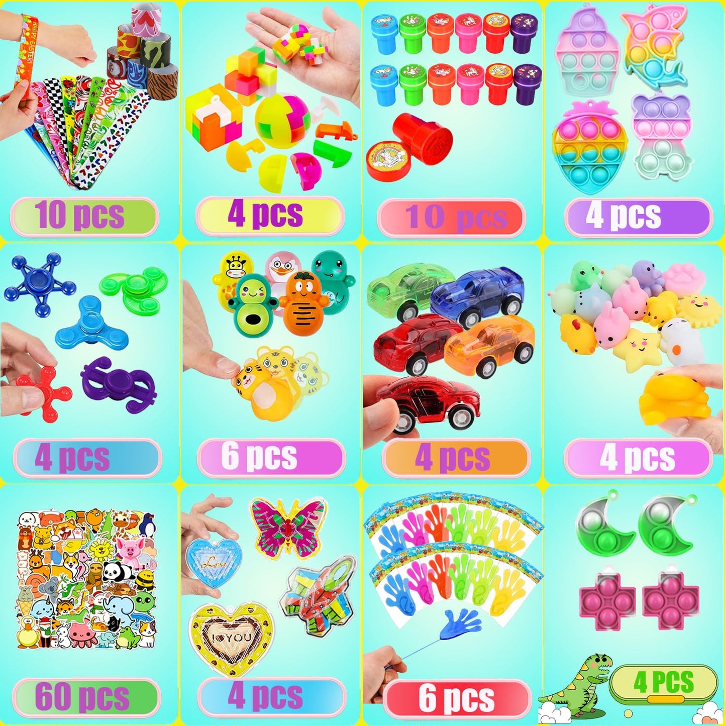 Dilycery 120 Pcs Party Favors Toy for Kids, Treasure Box Carnival Prizes for Classroom School Rewards, Christmas Stocking Stuffers, Goodie Bag Pinata Fillers Bulk Toys for Boys Girls