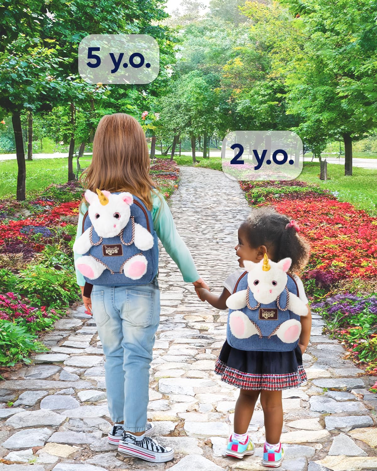 Naturally KIDS Unicorn Toys for Age 3, Birthday Gifts for 2 Year Old Girls, 3 Year Old Girl Gifts, Toddler Unicorn Backpack