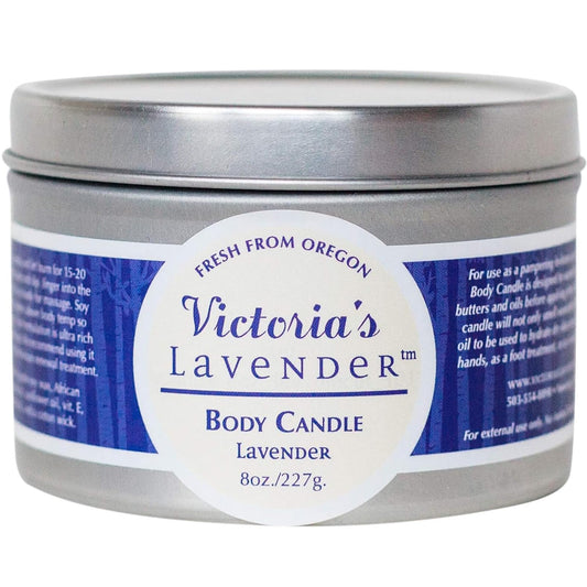 Lavender Massage Oil Candle Wax - Aromatherapy Candle That Turns Into Rub Oil, Ideal Relaxation, Meditation, & Spa Massage, Made in The USA, Travel Size Body Candle by Victoria's Lavender - (8 Oz)
