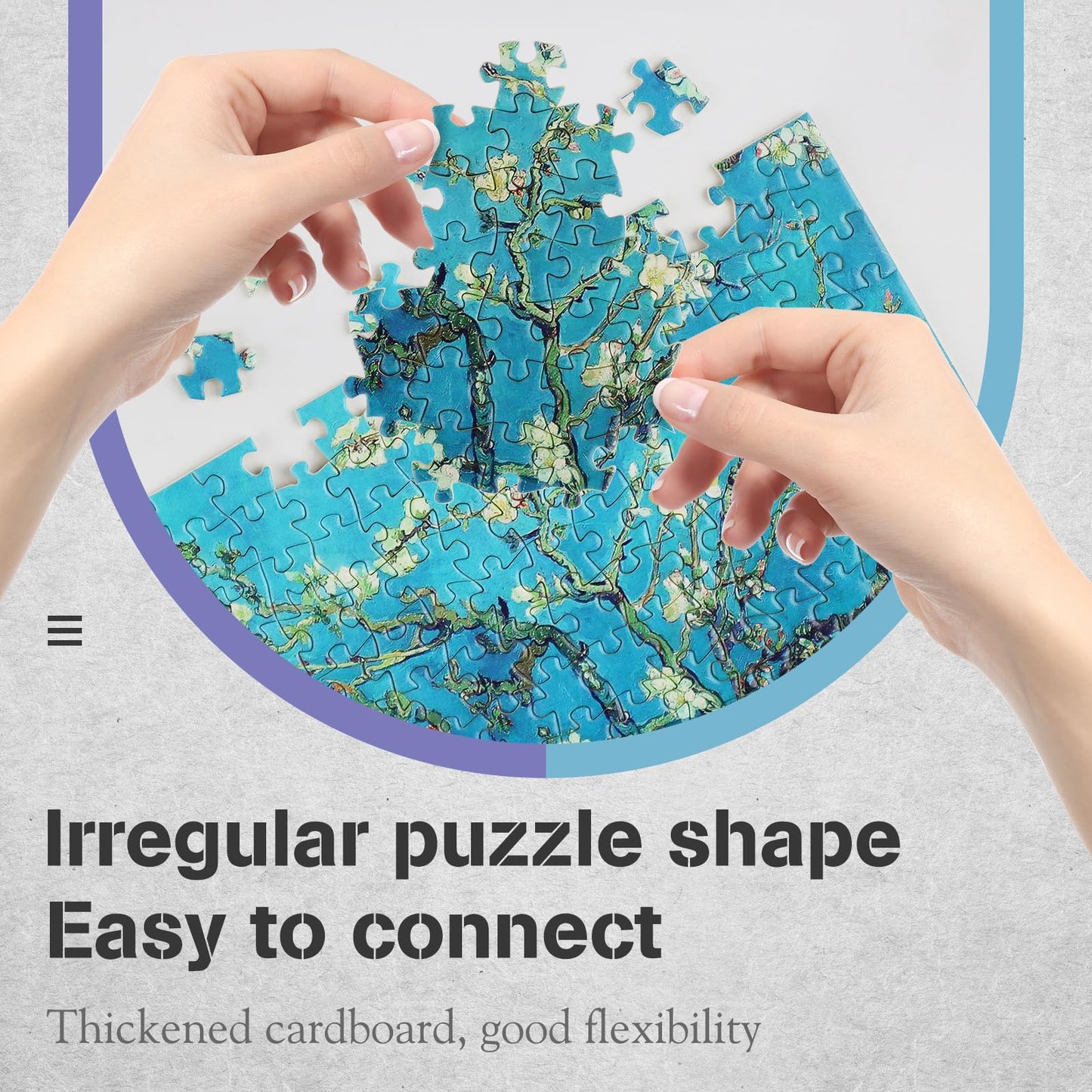 MISITU Small Jigsaw Puzzles for Adults Challenging Puzzle Small Puzzles Mini Jigsaw Puzzles for Adults 150 Pieces Micro Tiny Puzzle Van Gogh Art Puzzles Travel Puzzle 6 x 4 Inch 4 Packs