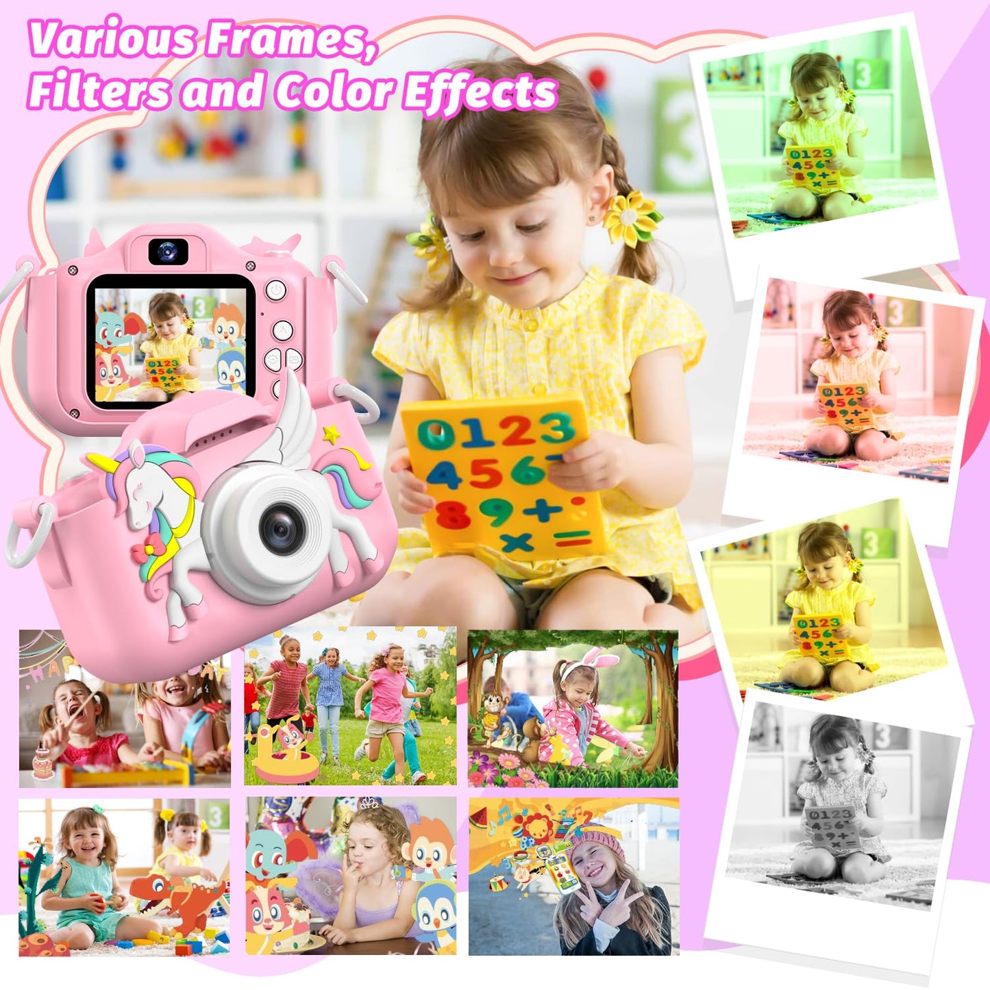 Masterbee Children's Camera Toys for Girls & Boys, 3-12 Years - 1080P HD Video Kids Digital Camera - Perfect for Christmas & Birthday Gifts