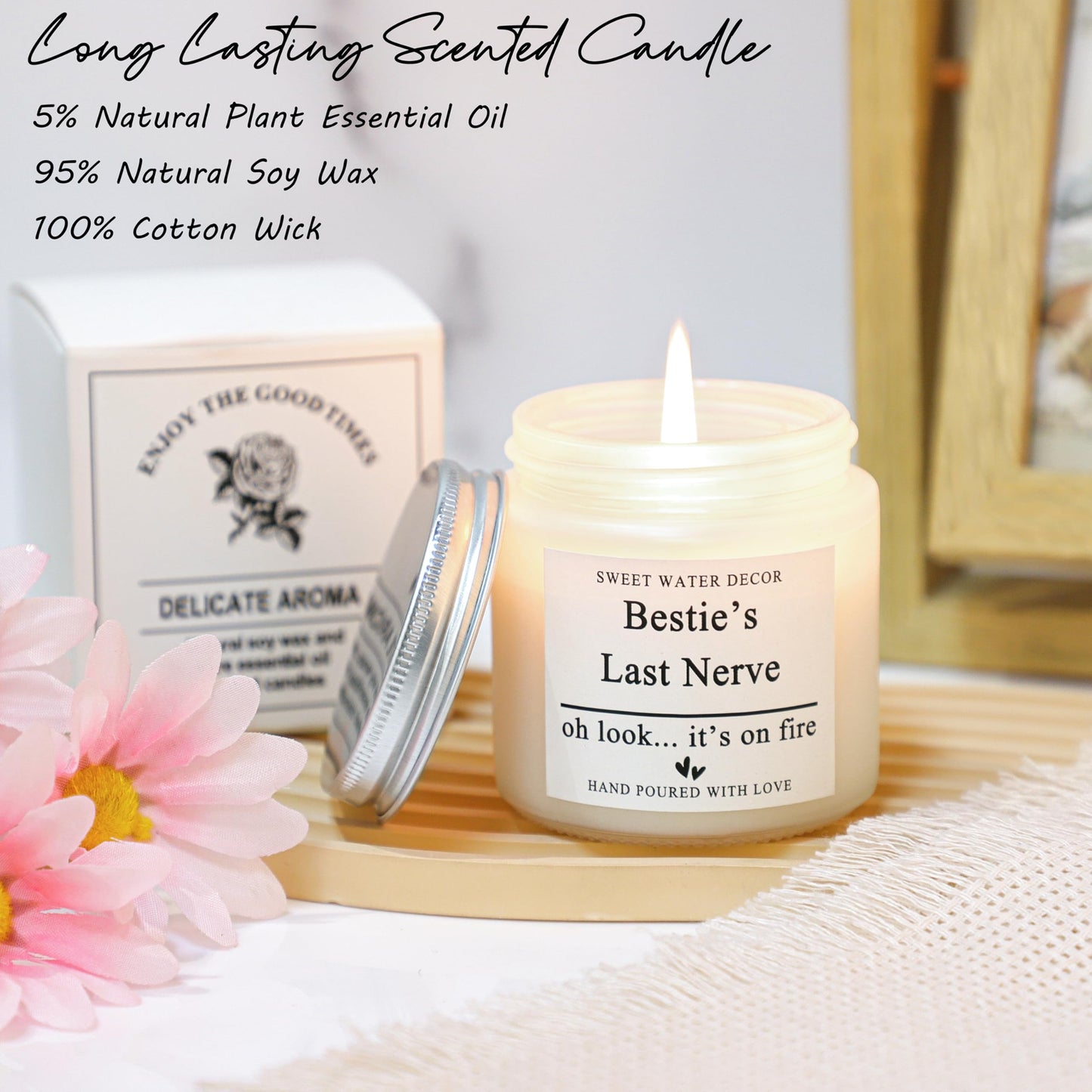 Best Friend Bestie Birthday Gifts for Women, Friendship Gifts for Best Friend Woman, Christmas Mothers Day Valentines Bestie Ideas Presents Basket Set of 6