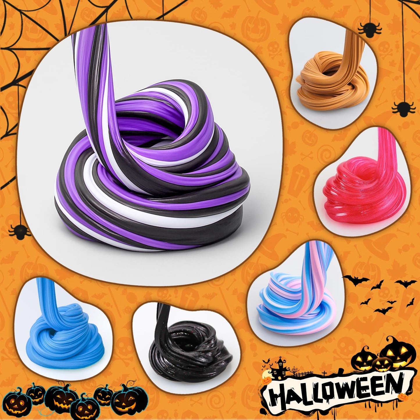 Slime Advent Calendar 2025, 24 Days of Spooky Countdown Calendar, Halloween and Christmas Gift for Kids Teens Girls and Boys