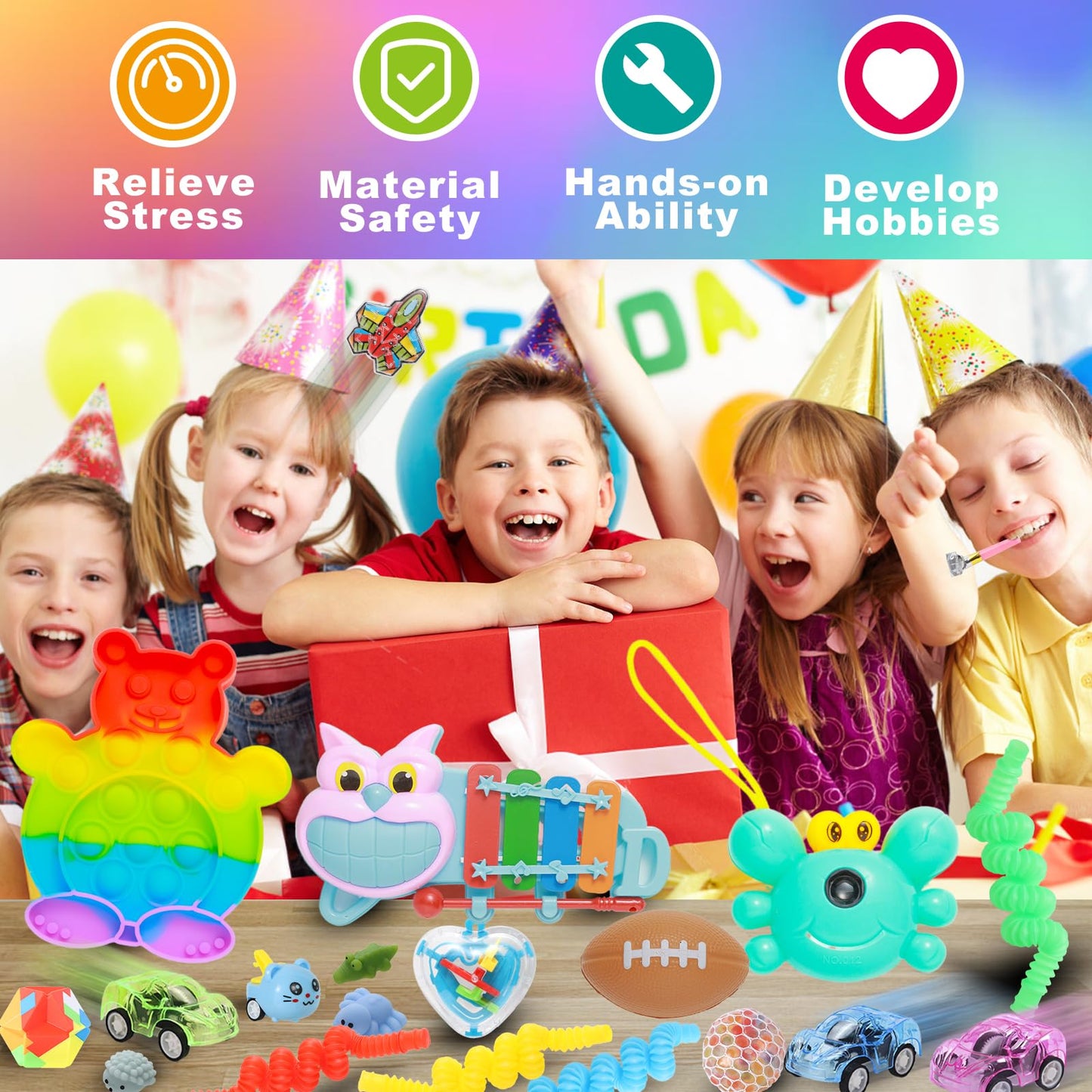 1000 Pcs Kids Party Favors Stocking Stuffers Gifts,Fidgets Toys Pack,Bulk Toys for Carnival Treasure Classroom Prizes Box,Adults Stress Relief Sensory Toys,Pinata Filler, Autism Autistic Children ADHD