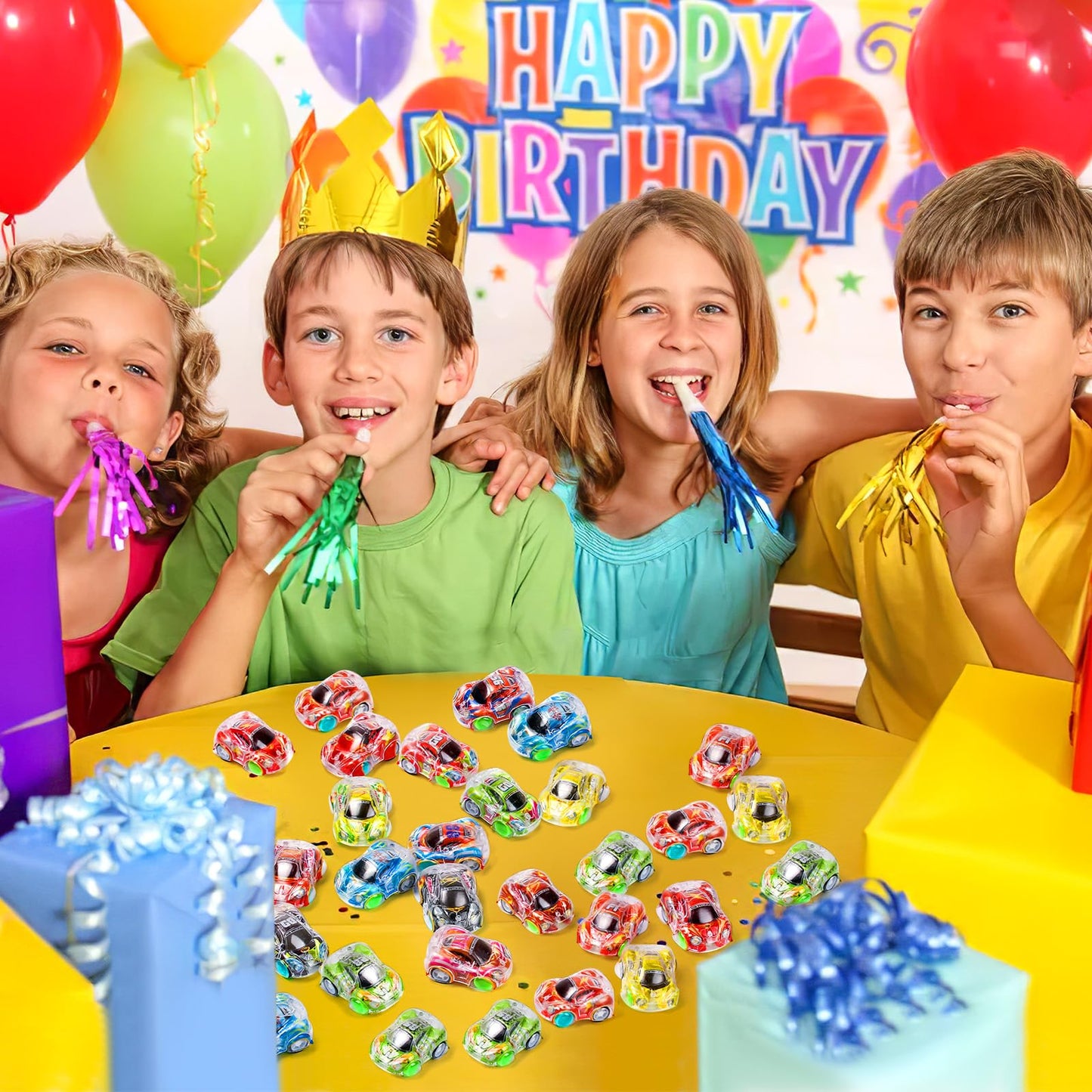 Buauty 100 Pcs Toy Cars Mini Pull Back Cars, Party Favors for Kids, Small Racing Car Carnival Prizes Classroom Rewards, Pinata Stocking Goodie Bag Stuffers Birthday Toys for Toddler Girls Boys