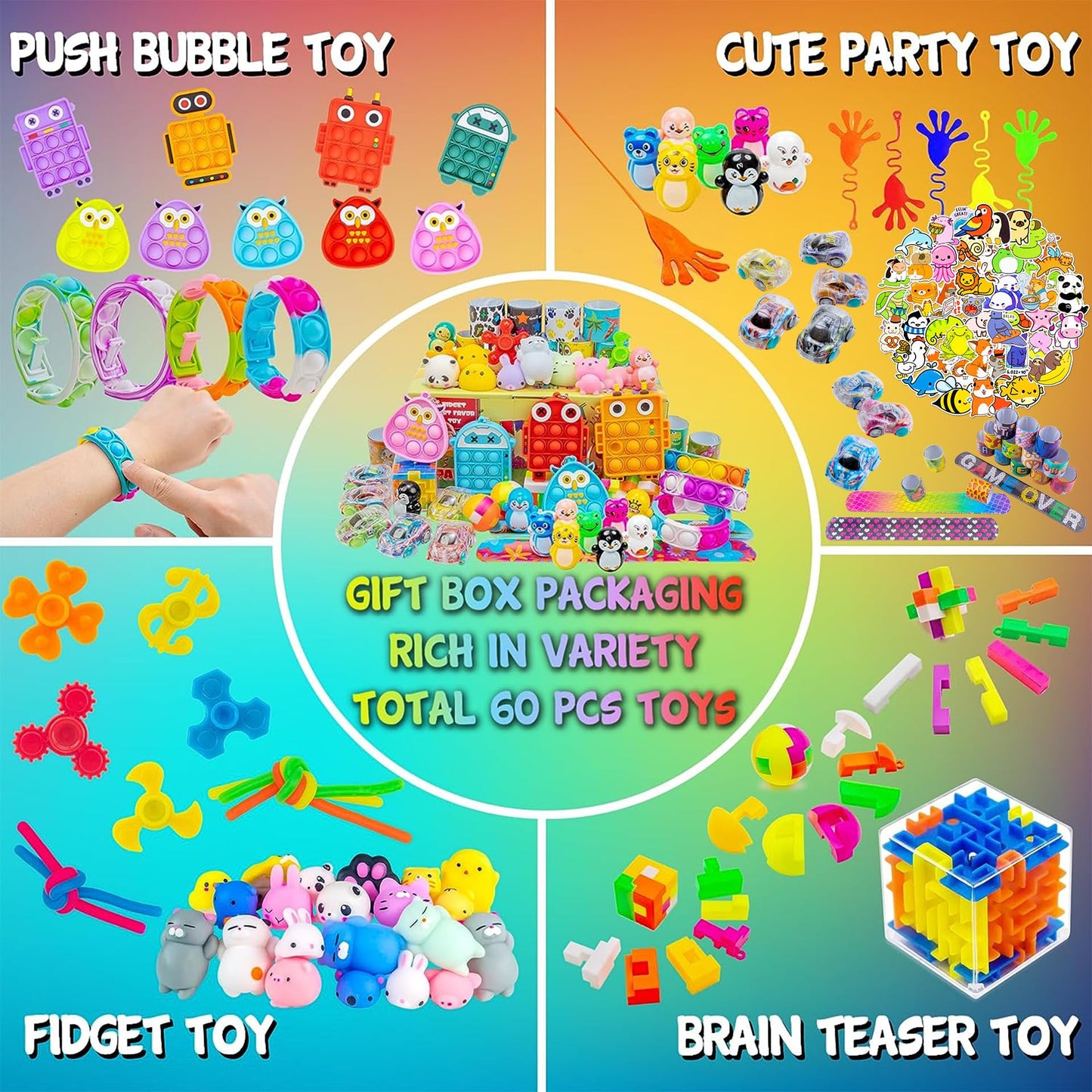 110 PCS Party Favors for Kids 4-8-12, Goodie Bags Stuffers, Treasure Box Toys for Classroom, Pinata Fillers, Prize Box Toys, Birthday Return Gifts, Treasure Chest Carnival Prizes