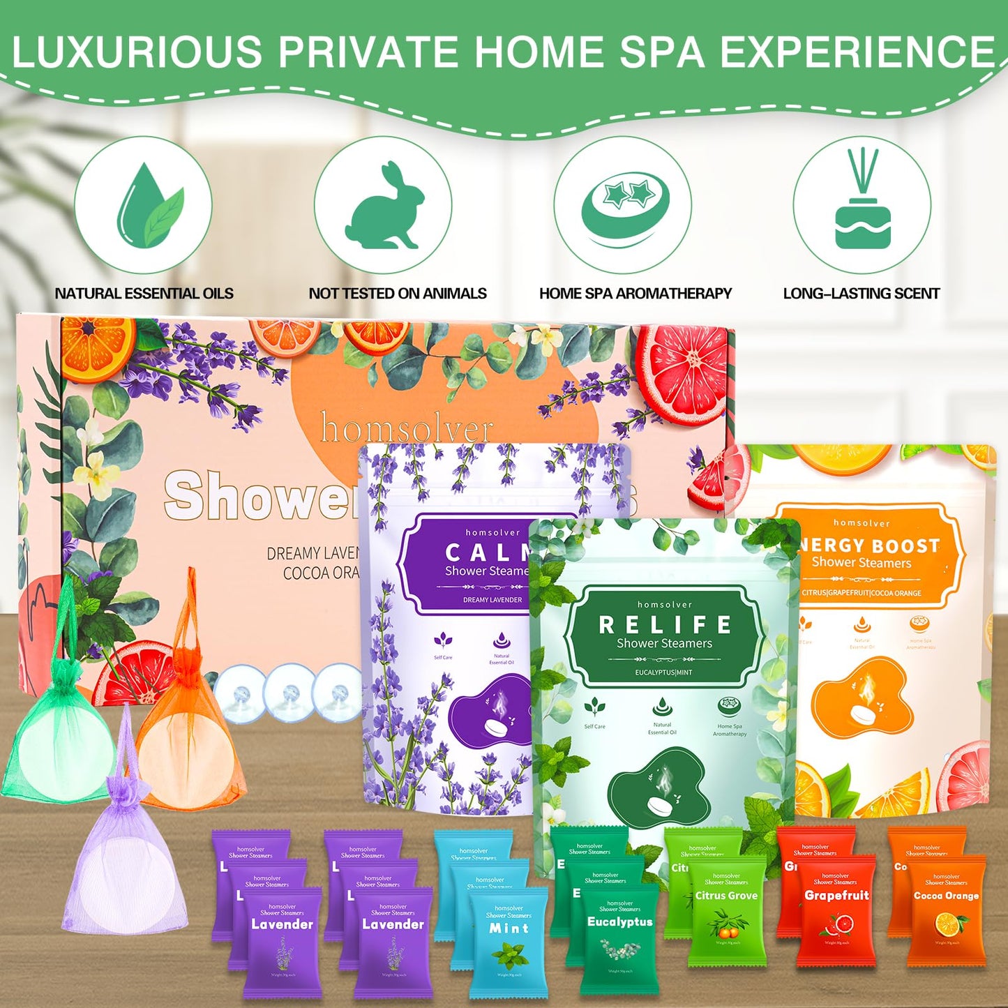 Bridesmaid Gifts, 18 Pack Shower Steamers Aromatherapy Essential Oils, Wedding Birthday Gifts for Her, Women, Mom, Wife, Sisters, Best Friends, BFF, Luxury Self Care Relief Relax