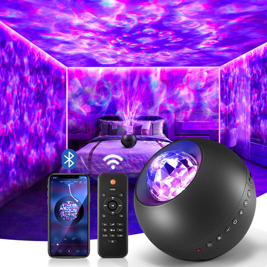 Galaxy Light Projector, 210 Light Effects Ceiling Projector,15 White Noise Galaxy Projector for Bedroom Adults,HiFi Bluetooth Galaxy Projector Lights for Bedroom,Remote&Timer Galaxy Lights for Bedroom