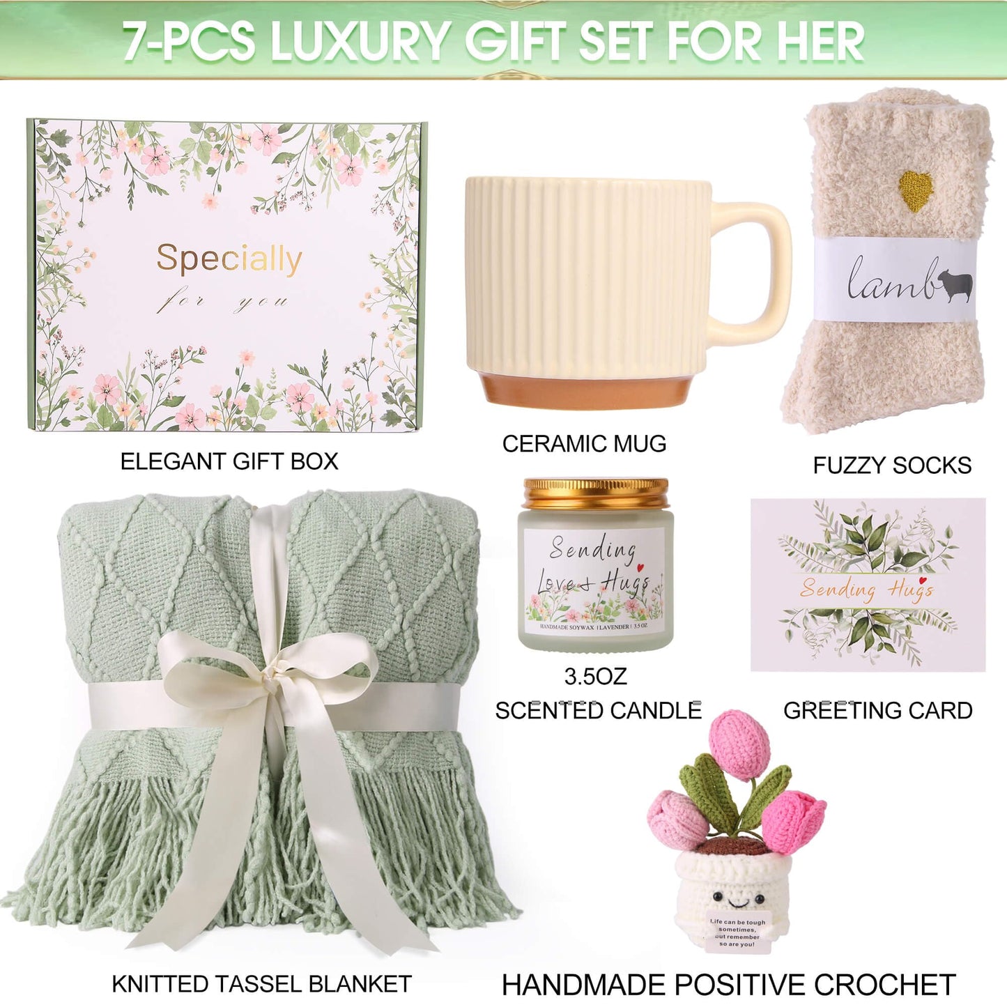 Self Care Gifts for Women, Get Well Gifts, Birthday Gift for Women Care Package, Sympathy Basket Inspirational Baskets, Thinking of You Gift Ideas for Mom Mother Wife Her Sister Friend