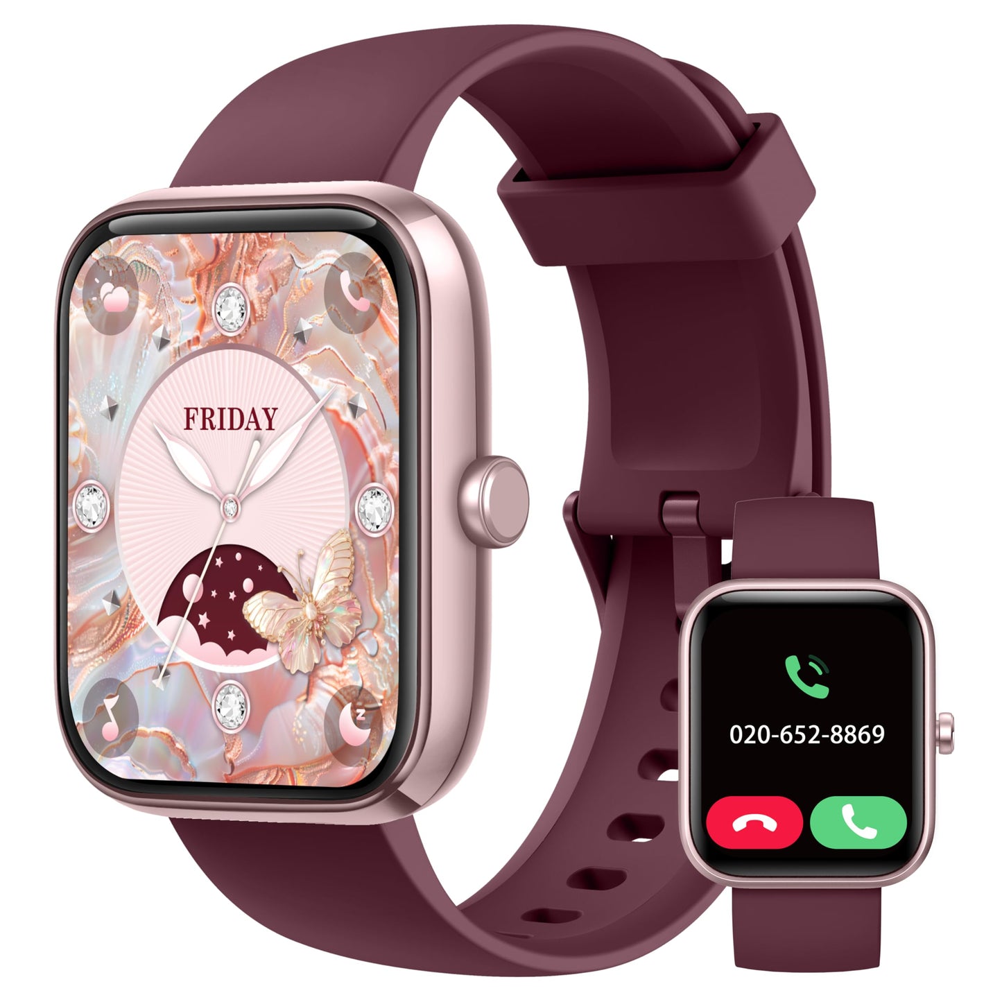 Smart Watch, 44mm Smartwatch Answer Make Calls, Alexa 1.83'' Fitness Watch, IP68 Waterproof Fitness Tracker Women Men, Heart Rate/Sleep Monitor, 100+ Sports Pedometer Watch for Android & iOS Phone