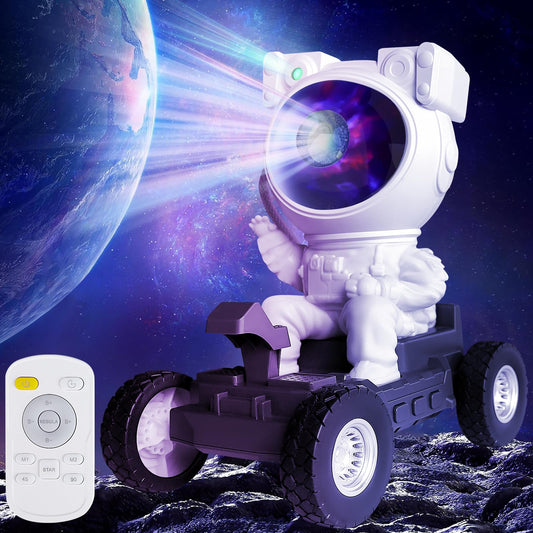 Astronaut Galaxy Star Projector Night Light, 360° Space Man Lunar Rover Buddy Starry Nebula Ceiling Projector Sky LED Starlight Planetarium Spaceman Projector Lamp Kids Room Adults Bedroom Decor Gifts