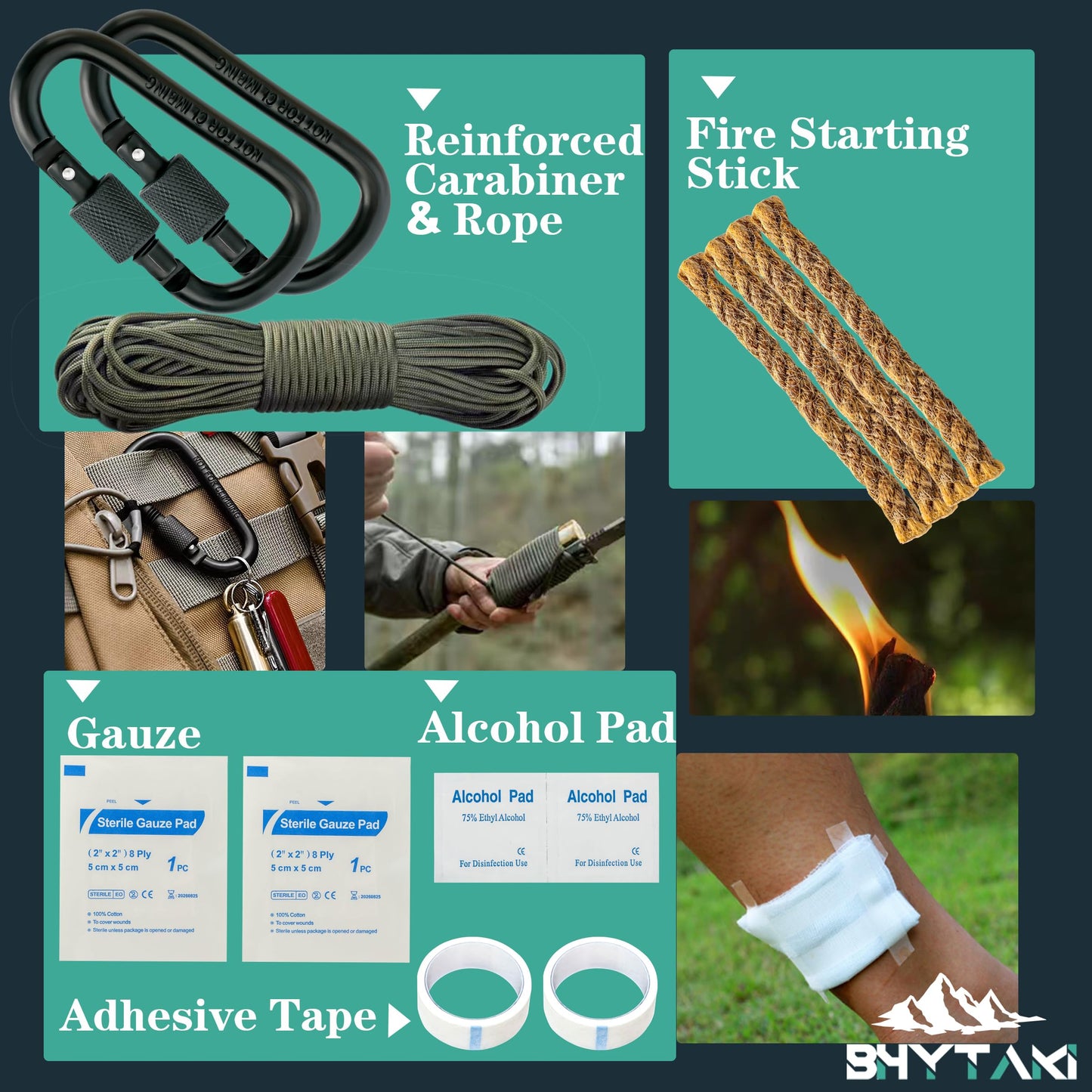 Survival Kits 37 in 1, Gifts for Men Dad Husband Valentine's Day, Emergency Survival Gear and Equipment, Camping Hiking Outdoor Adventure Cool Gadgets