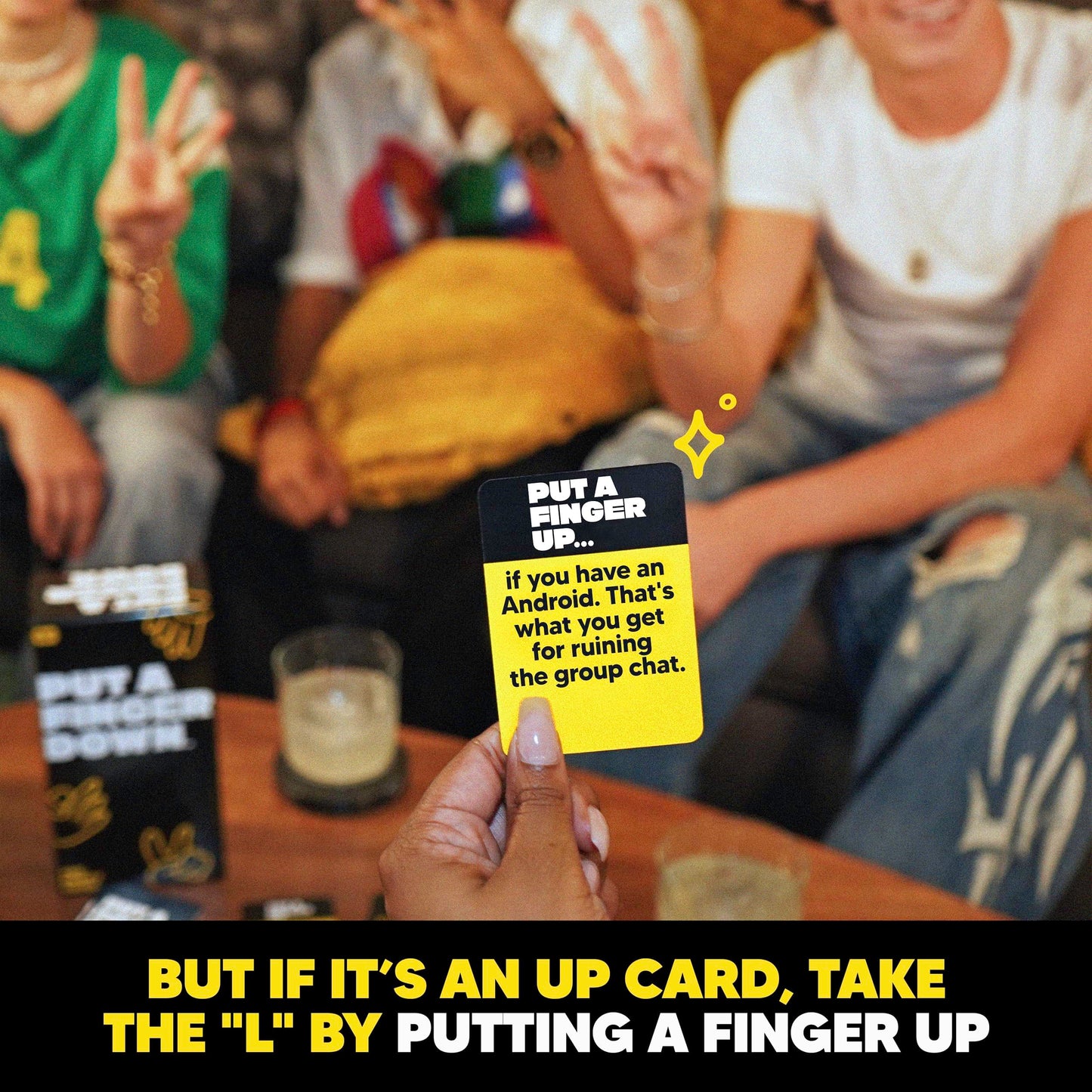 PUT A FINGER DOWN - The Viral Party Game That Will Have Everyone Talking - Funny Adult Card Game & Icebreaker Ideas, Game Nights, & Big or Small Groups, 400 Cards for 2+ Players