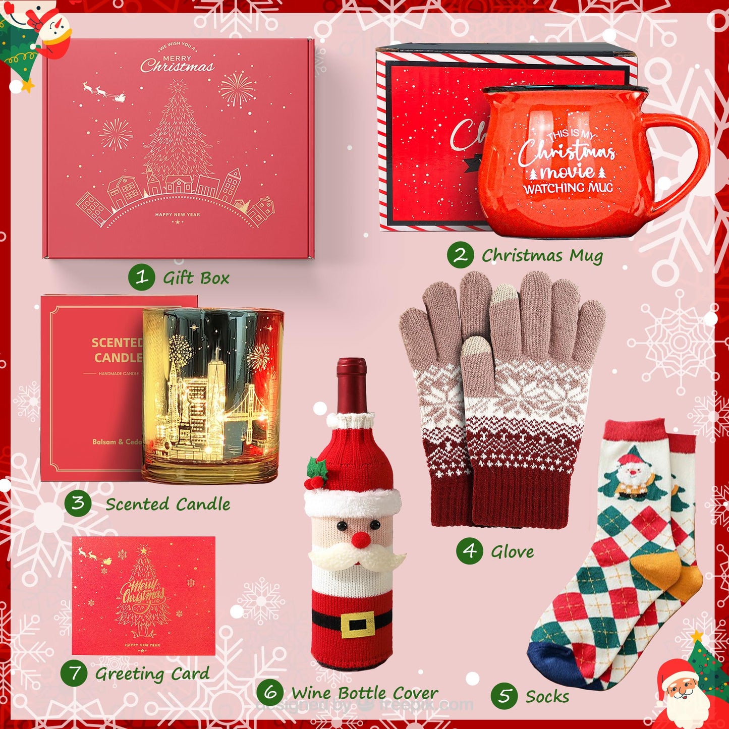 Christmas Gifts for Women, Womens Christmas Gifts 2025 Christmas Mug for Coworker Best Friend Teacher, Merry Christmas Gifts Basket Set Unique Christmas Gift Ideas