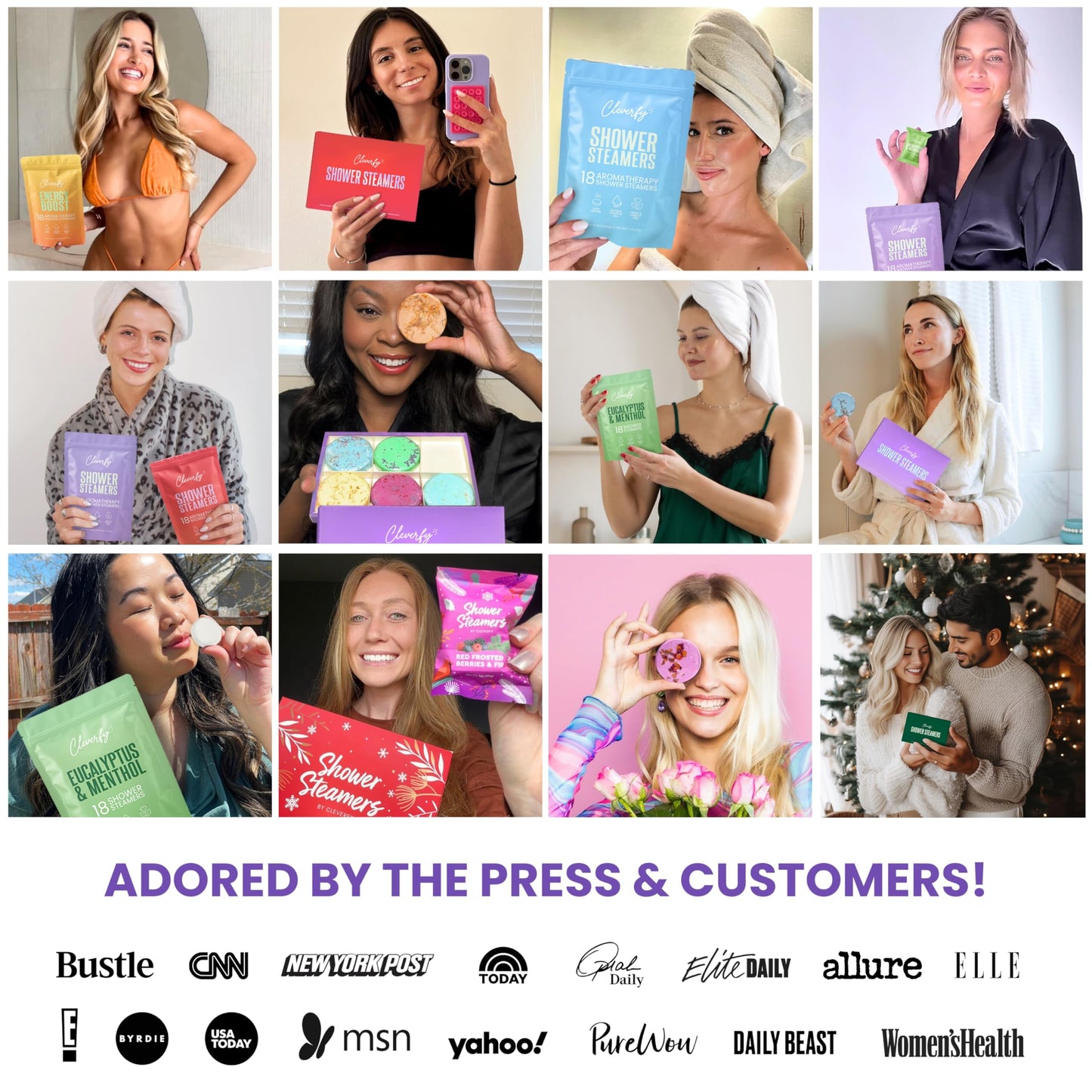 Cleverfy Shower Steamers Aromatherapy for Women and Men – Self-Care Shower Bombs for Stress Relief and Relaxation – 18 Tablets