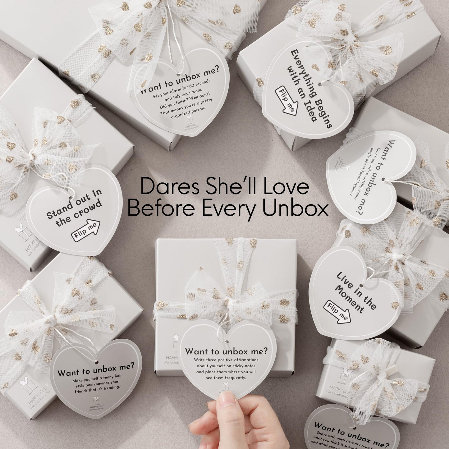 HAPPY LOLLI Birthday Gift for Tween & Teen Girls – 8 Wrapped Gifts with Empowering Tasks – Perfect for Christmas & Birthdays