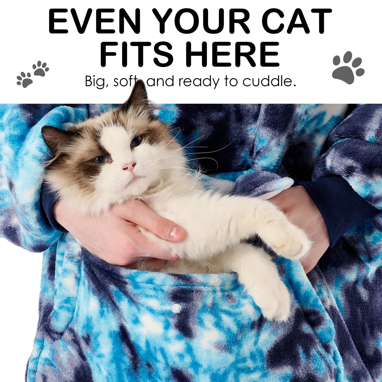 Krifey Wearable Blanket Hoodie, Oversized Sherpa Hooded as Birthday Gifts for Mom Women Girlfriend Men, Cozy Sweatshirt with Giant Pocket